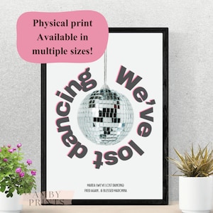 Fred Again Print We've lost dancing  - Physical Poster Fred Again Poster - Disco house music gift - Fred again tour merch - Blessed Madonna