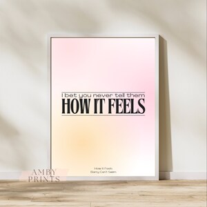 Barry Can’t Swim How It Feels Print - Digital Poster Instant Download - Ibiza House Music Song Wall Art