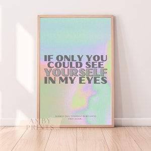 Fred Wieder Print Dermot See yourself in my eyes - Sofortiger Download Fred Wieder Poster - Disco House Musik Geschenk
