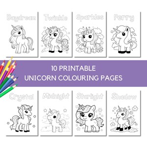 Unicorno da colorare - Stampabili - Disegni da colorare per bambini - Download digitale