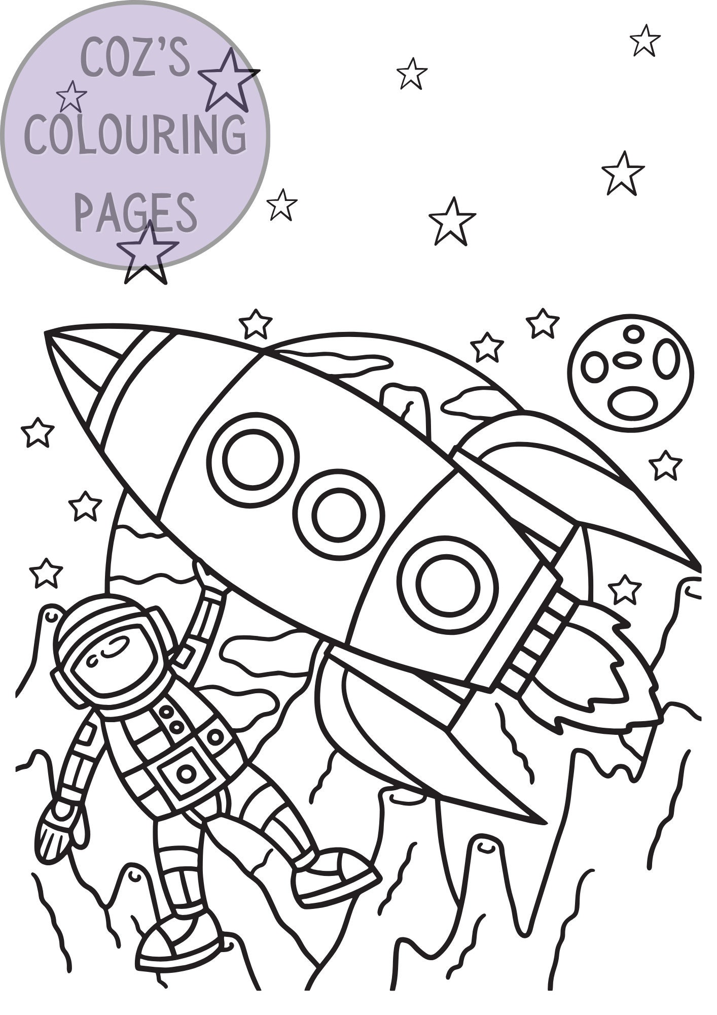 Space Colouring Pages Printables Kids Colouring Pages Digital Download ...