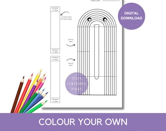 Rainbow Hand Puppet: Color-Your-Own Printable (Digital Download)