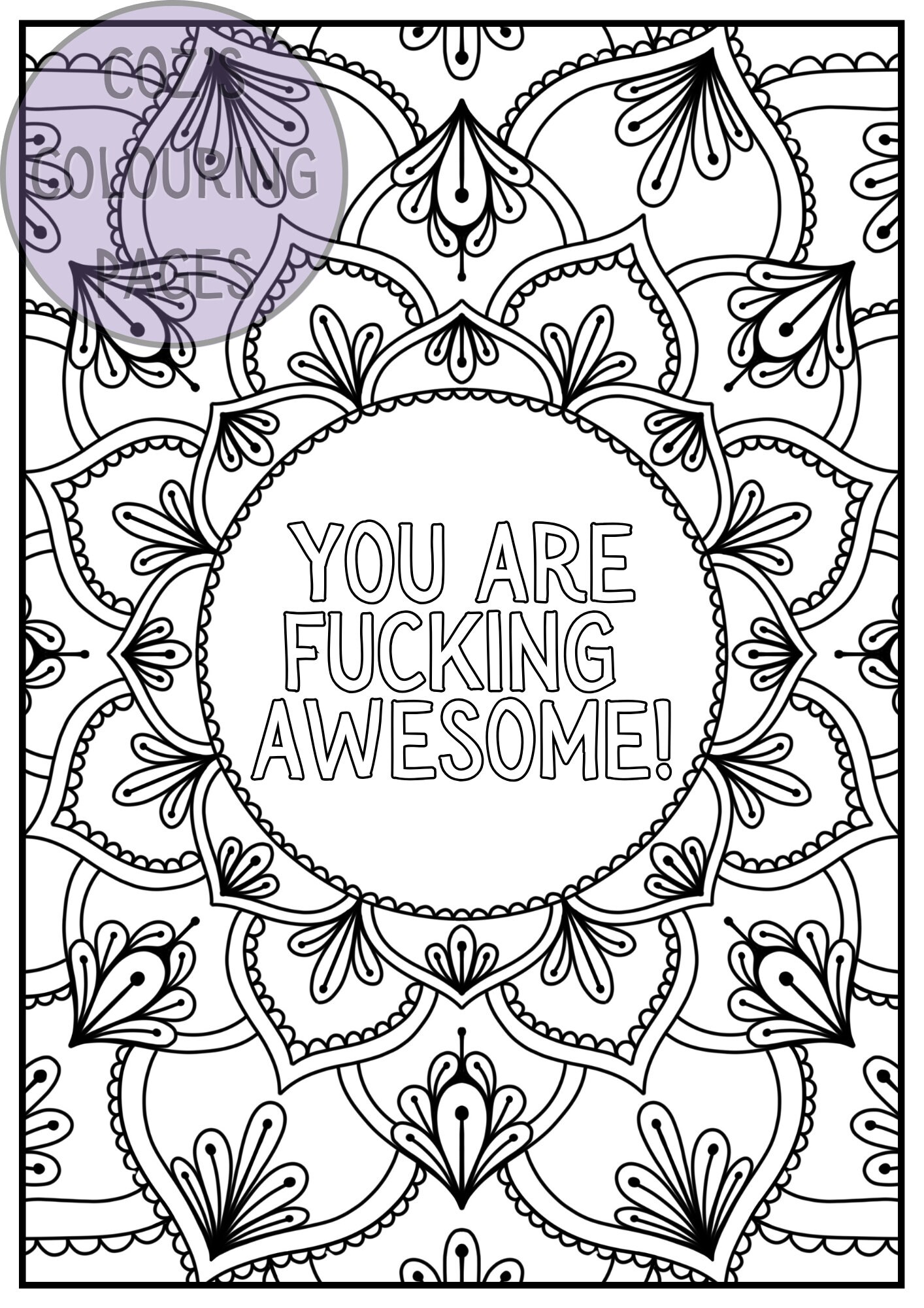 Sweary Colouring Pages Printables Adult Colouring Pages Digital ...