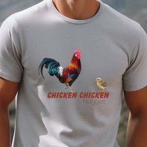 CHICKEN NUGGET Tee. S-3XL. 15 colors. Funny Baby Chick & Rooster shirt. Great gift for Valentine, spring, Chicken Moms, ranchers, bird lover