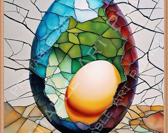 Fragile Egg | Digital Download | Printable Wall Art | Instant Download