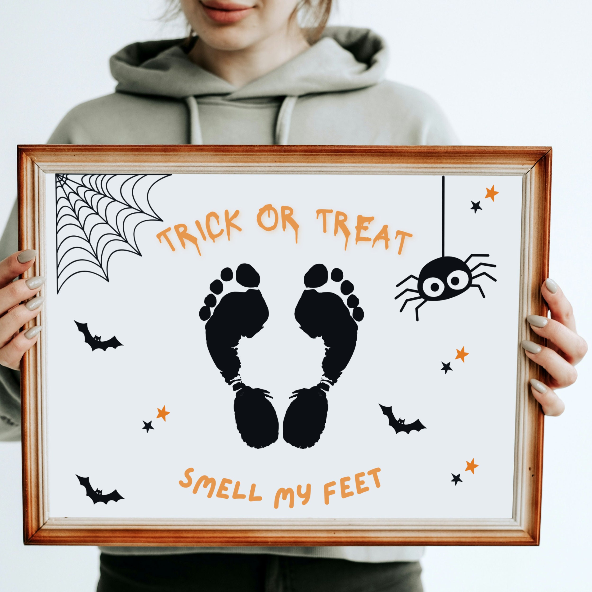 Halloween Footprint Art: Trick or Treat Craft (printable) - Etsy