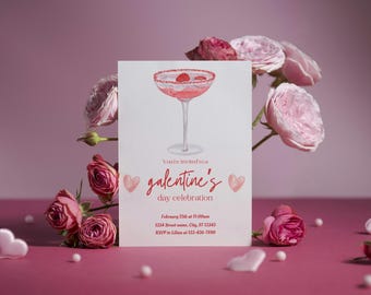 Galentine's Day Party Invitation Template | Galentine's Day Invite | Galentine's Day Invitation | Editable Valentine's Party Invitation