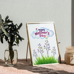 Fingerprint Mother&#39;s Day Craft: DIY Gift for Mom (Printable)