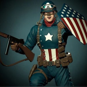 Captain America 3D STL File - 3D Design 3D Printer