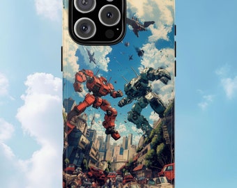 Anime Gundam Tough iPhone Case, Mecha Robot Phone Cover, Anime Lover Gift, Customizable Anime Gundam Case, Unique Otaku Phone Accessory