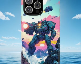 Gundam Anime Tough Case for Phone, Protective Phone Cover, Cool Robot Design, Otaku Gift, Customizable Anime Phone Case, Sci Fi Phone Case