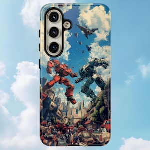 Anime Phone Case, Samsung Galaxy Gundam Action Tough Case, Otaku Gift, Mecha Robot Cover, Japanese Animation Accessories, Sci Fi Phone Case