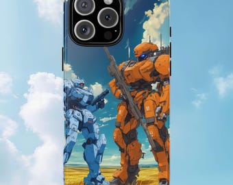 Anime Gundam Phone Case, Tough Case for Anime Lovers, Robot Mech Design, Customizable Phone Case, Protective Phone Cover, Unique Gift Idea