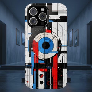 Capa de telefone resistente Cyberpunk, capa para iPhone, acessórios de tecnologia, capa de telefone futurista, presente geek legal, ficção científica, ficção científica, distópico