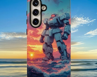 Anime Mech Sci Fi Gundam Tough Phone Case for Samsung Galaxy - Durable Anime Phone Cover, Cool Robot Design, Protective Mobile Case, Hard