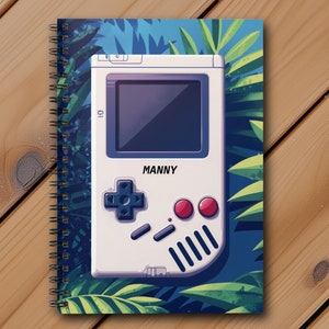 Video Game Notebook, Spiral Notebook, Gameboy Notebook, Video Game Journal, Anime Diary, Ruled Line Stationery, Retro Gaming Gift, Gamer