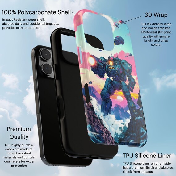 Gundam Anime Tough Case for Phone, Protective Phone Cover, Cool Robot Design, Otaku Gift, Customizable Anime Phone Case, Sci Fi Phone Case Gundam Anime Tough Case for Phone, Protective Phone Cover, Cool Robot Design, Otaku Gift, Customizable Anime Phone Case, Sci Fi Phone Case