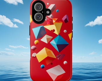 Retro Geometric Phone Cases, Tough Phone Cover, iPhone Case, Samsung Galaxy Case, Protective Mobile Accessories, Retro Phone Case, Pattern