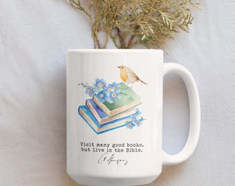 Charles Spurgeon Live In The Bibel Christian Keramiktasse Bibelvers Christian Geschenk Kaffeebecher Faith Based