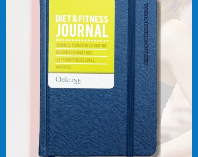 Diet Fitness Notepad Journal A6 | Leather Writing Book For Weight Loss, Health, Exercise, Wellness, Habit Journal | Fitness Planner Gift