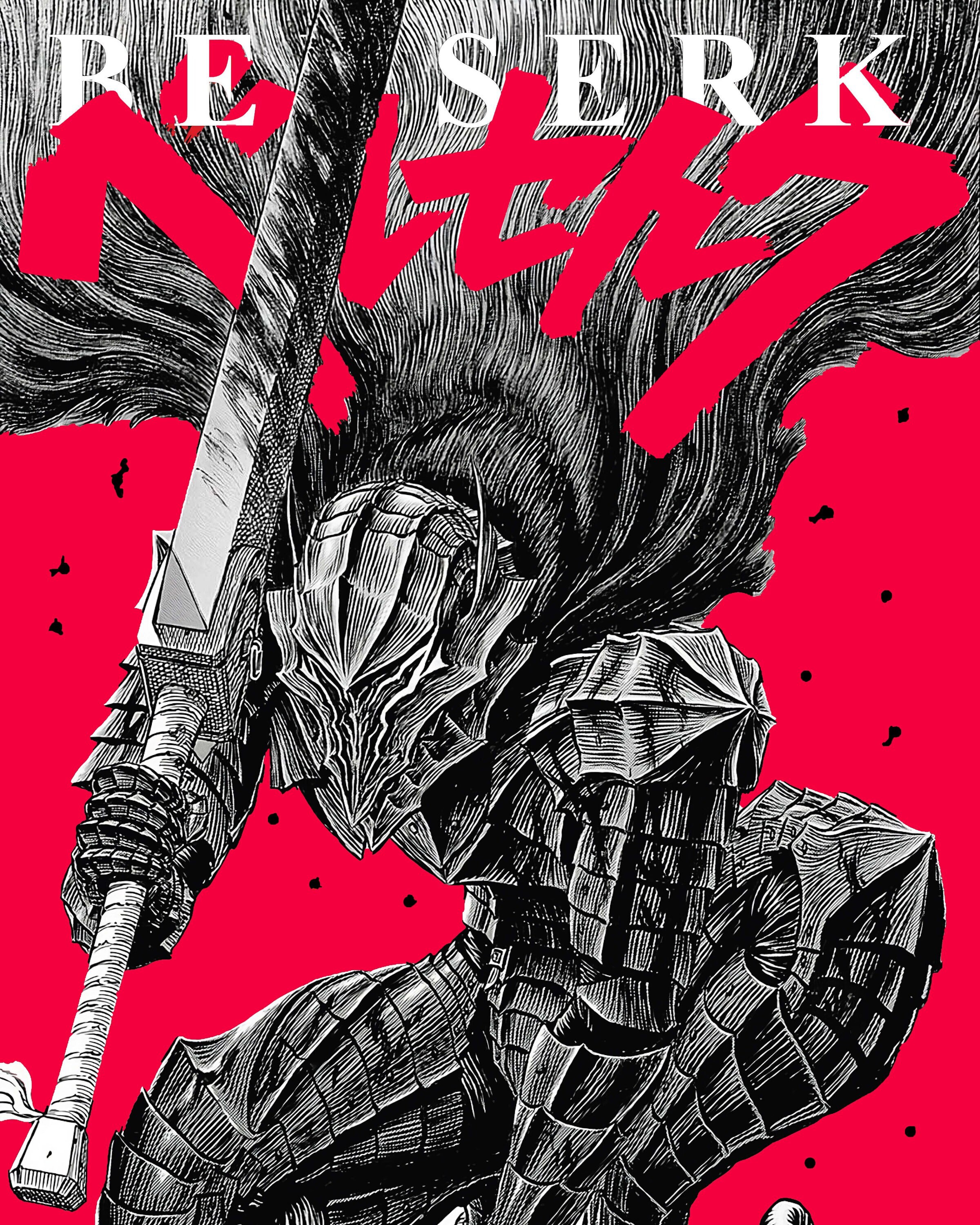 Quadro Anime Berserk Mangá Arte Poster Moldurado em Promoção na