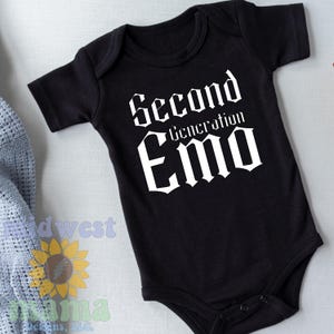 Infant Sized &#39;Second Generation EMO&#39; Bodysuit in Black