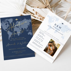 Passport Wedding Invitation, Destination Wedding Invitation, Destination Invites, Wedding Abroad, Travel Theme, Beach Wedding Invite, PA01