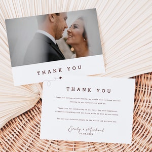 Message de remerciement mariage à destination, remerciement pour mariage à destination, carte de remerciement avec photo, cartes de remerciement pour mariage à destination, PA01