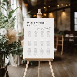 Tabella dei posti a sedere personalizzata Matrimonio minimalista, Tabella dei posti a sedere per matrimoni moderni, Tabella dei posti a sedere, Piano del tavolo nuziale, Le nostre persone preferite, M03