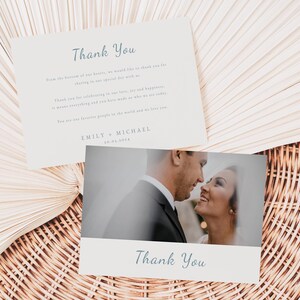 Danke Hinweis nach der Hochzeit Blumen, Hochzeit Danke Vorlage Foto, Hochzeitsfoto Danke Karte, personalisierte Hochzeit Danke Karte, BH01