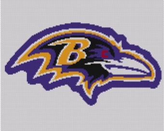 Baltimore Ravens Crochet Graphgan/Word Chart Pattern