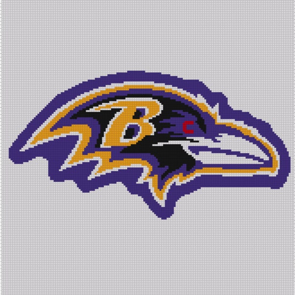 Baltimore Ravens Crochet Graphgan/Word Chart Pattern