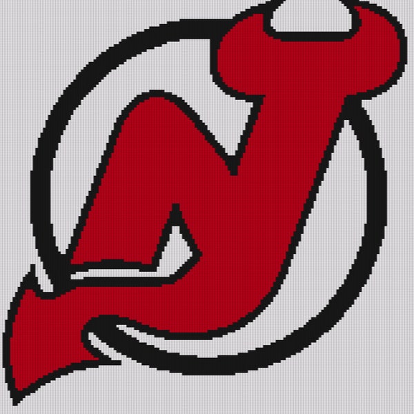 New Jersey Devils Crochet Word Chart/Graphgan Pattern