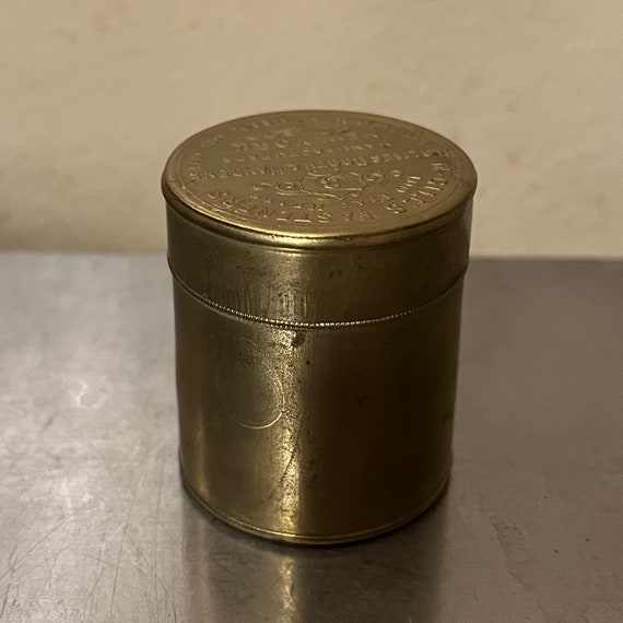 Antique Brass Fasteners Tin 