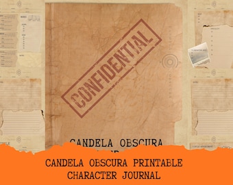 Diario de personajes de Candela Obscura / Hoja de personaje imprimible de TTRPG Critical Role (PDF)