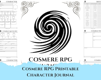 Diario de personaje del Cosmere RPG / Hoja de personaje imprimible de Brandon Sanderson para el Juego de Rol de las Tormentas (PDF)