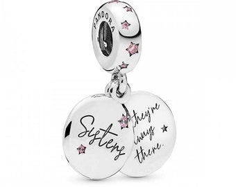 Pandora Silver Forever Sisters Dangle Charm Popular Family Charms Unique and Adorable Gifts for Sisters Celebrate Love with Charm Beads