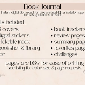 Book Journal, Reading Journal, Book Review Journal, Printable Book ...