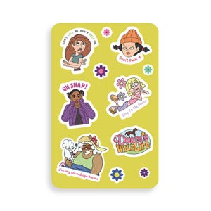 90's Disney Channel Kids Sticker Sheet - Cute Handmade Nostalgia Stickers - Lizzie McGuire, That's So Raven, Family Channel, Spinelli Recess