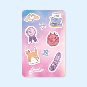 Taylor Swift Aufkleberbogen - Swiftie Stickers Pack, Songtext, Sammlung, wasserfest, Geschenke für Freunde, niedlich & illustrativ
