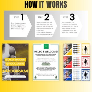 Workout Program Template Training Plan for Shoulders Fitness Program Muscle Growth Program Plan Fitness Template Personal Trainer Template