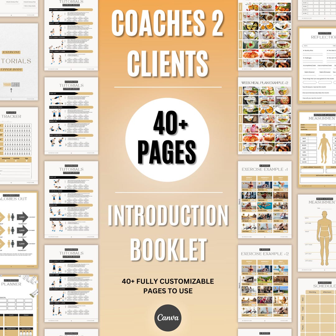 Workout Templates for Personal Trainers Coaches Customizable Digital
