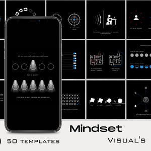 Mindset Visuals: Coach Social Media Templates (Canva, PDF)