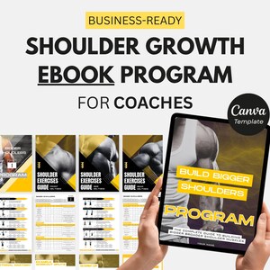 Shoulder Workout Template Training Program Fitness Guide Muscle Building Program Muscle Building Plan Template Personal Trainer Template