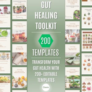 Gut Health Guide: Customizable Wellness Program Canva Template
