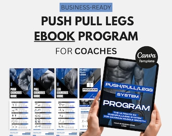 Push Pull Legs Program | 100+ Page Editable Fitness Templates, Gym ...