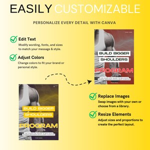 Workout Program Template Training Plan for Shoulders Fitness Program Muscle Growth Program Plan Fitness Template Personal Trainer Template