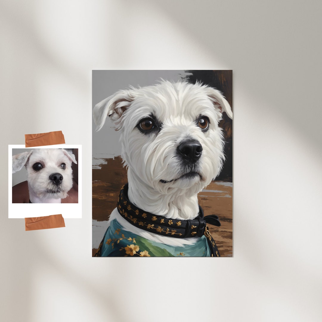 Custom AI Pet Portrait AI Art AI Pet Printables Ai Wall Art Custom