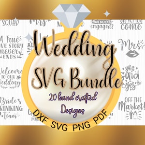 Lot mariage SVG, lot Silhouette mariage, M. et Mme svg, svg Just Married, lot cricut mariage, svg citation mariage, svg de la mariée,
