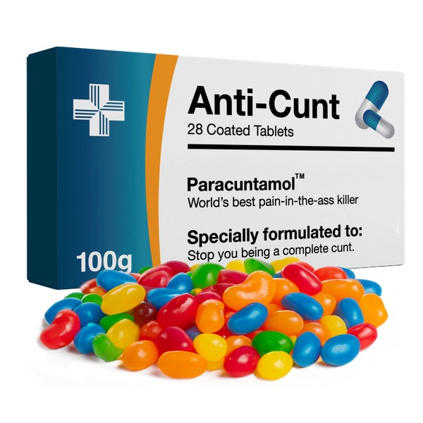 Prank Pill Box with Jelly Beans and Prescription Bag - Funny Birthday Gifts - Christmas Stocking Filler - Secret Santa - Joke Gifts for Men